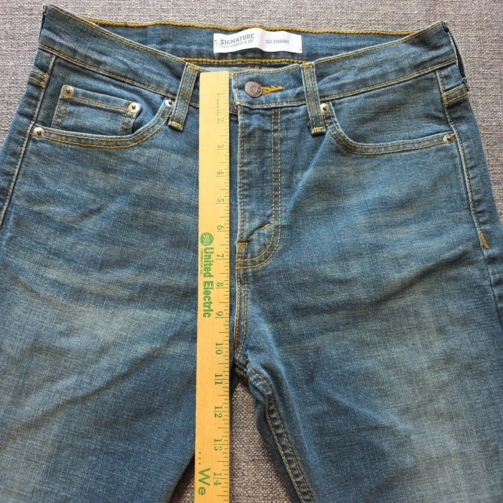 Levis Signature S51 Straight Jeans Mens W29 L30 Denim Blue Casual